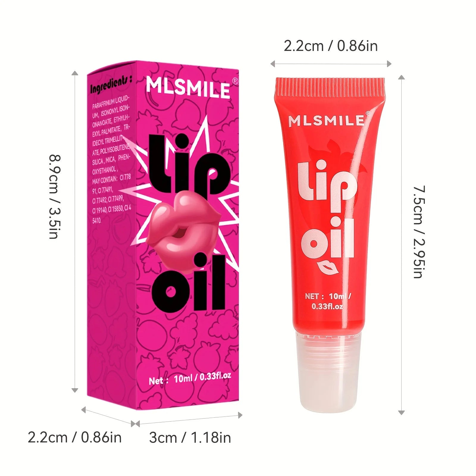 Fruit Hydrating Lip Glow Oil, Moisturizing Lip Plumper Gloss, Transparent Plumping Lip Gloss, Lip Oil, Lip Balm for Lip Care