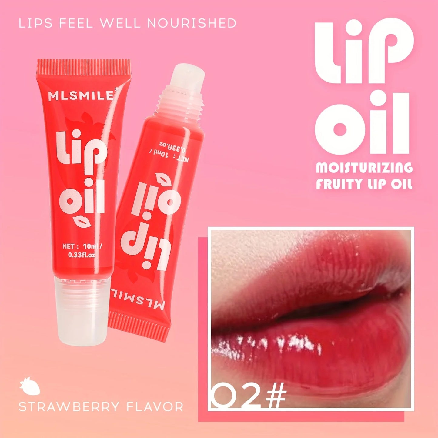 Fruit Hydrating Lip Glow Oil, Moisturizing Lip Plumper Gloss, Transparent Plumping Lip Gloss, Lip Oil, Lip Balm for Lip Care