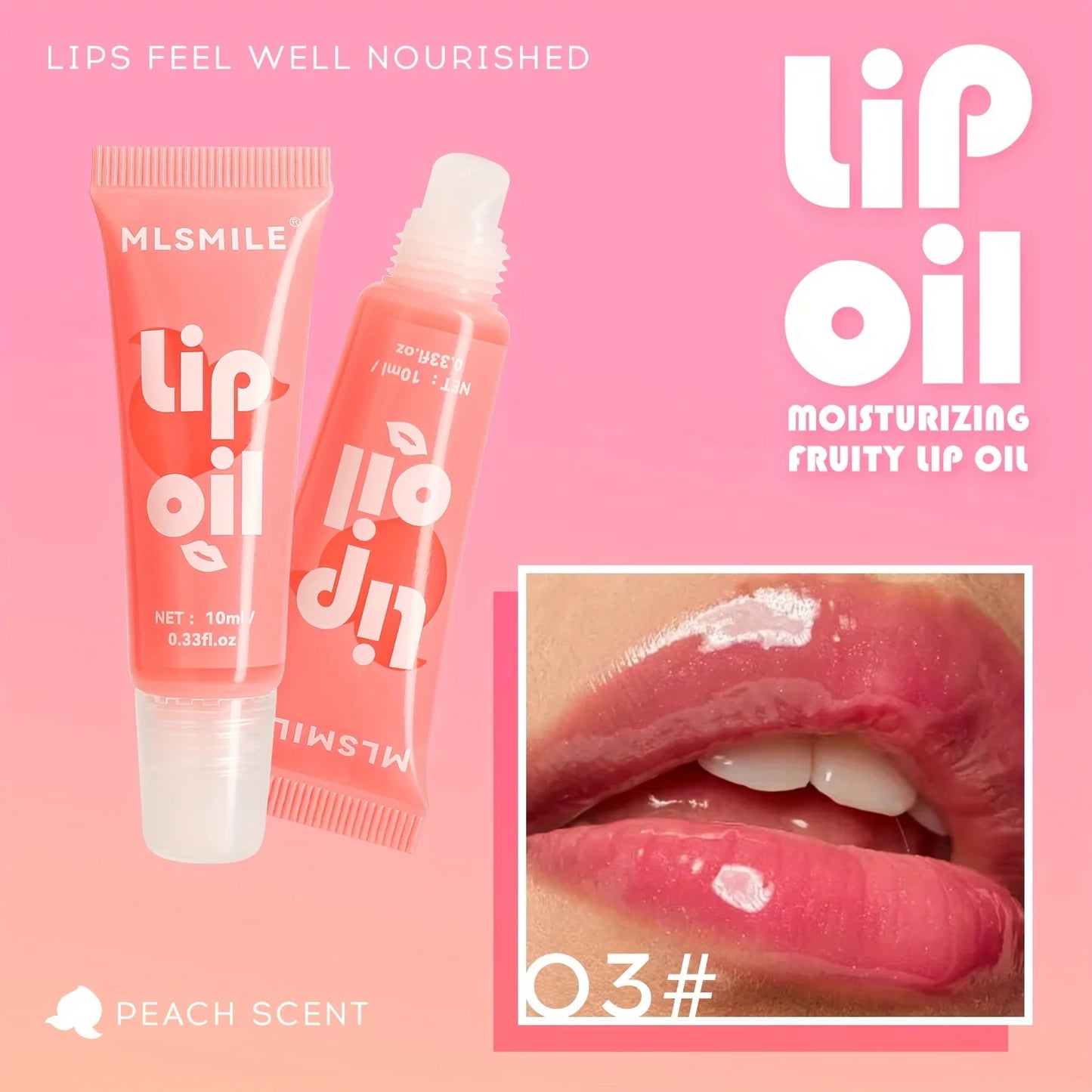 Fruit Hydrating Lip Glow Oil, Moisturizing Lip Plumper Gloss, Transparent Plumping Lip Gloss, Lip Oil, Lip Balm for Lip Care