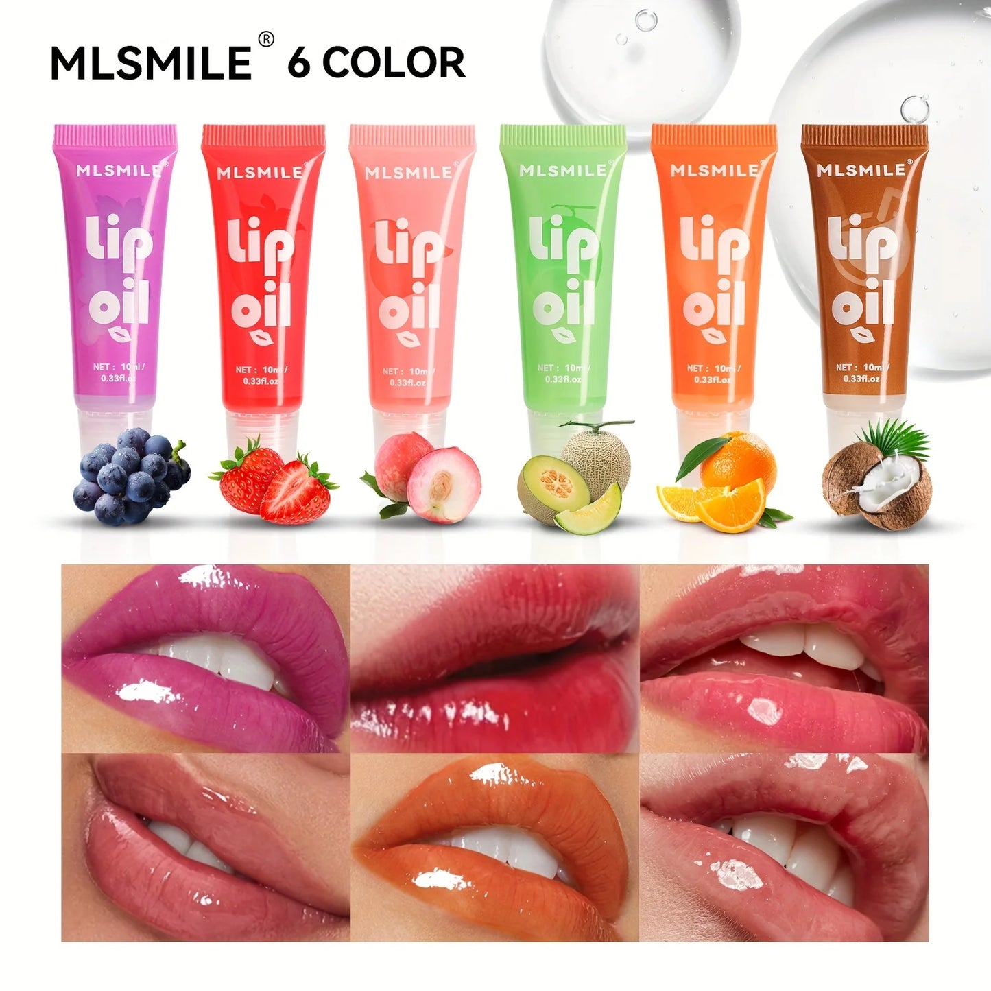 Fruit Hydrating Lip Glow Oil, Moisturizing Lip Plumper Gloss, Transparent Plumping Lip Gloss, Lip Oil, Lip Balm for Lip Care